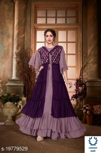 Trendy Attractive Sharara - Free Size, Georgette, Embroidered, Multipack of : Single